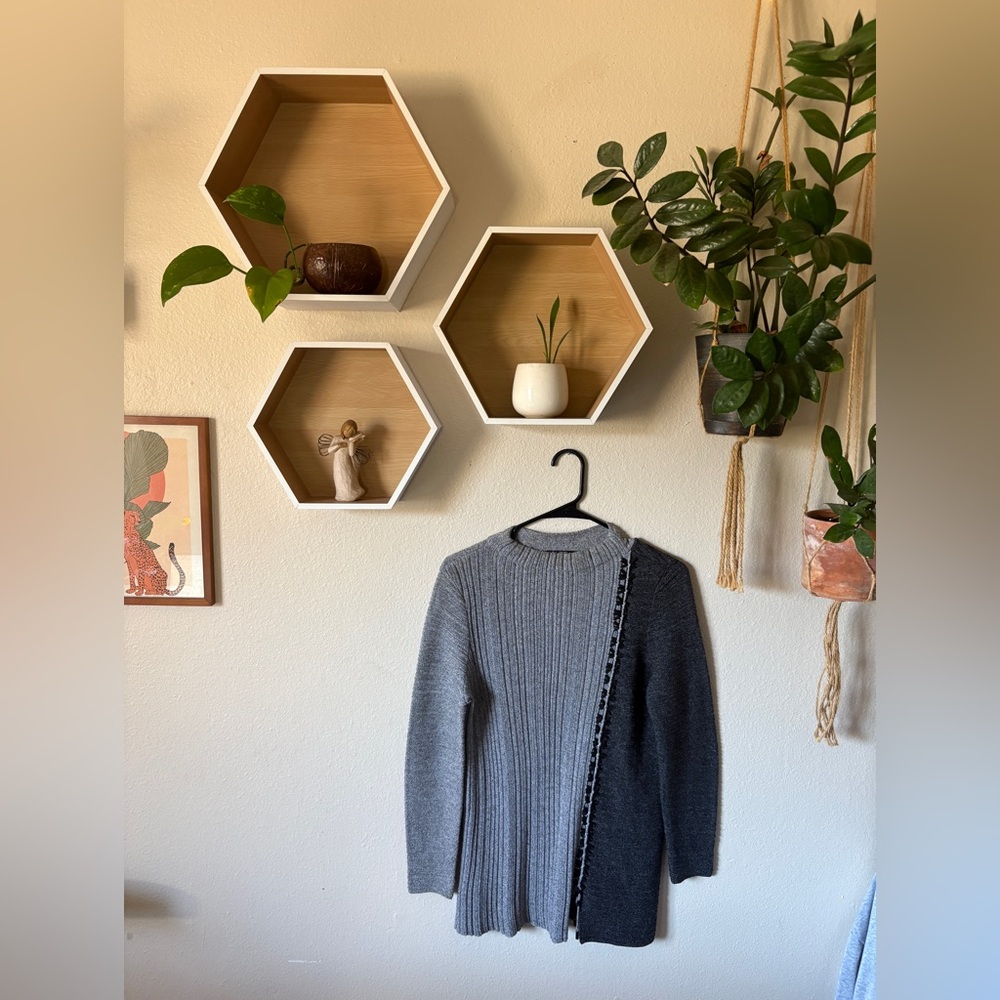 Nic + Zoe Gray Knit Sweater